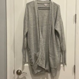 Gray cardigan